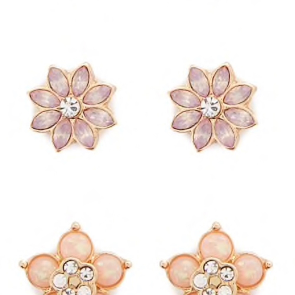 Floral Stud Earrings Set - Picture 3 of 3